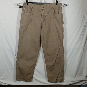 Carhartt Men's Tan Straight Leg 6 Pockets Utility Work Pants Size 42 x 32